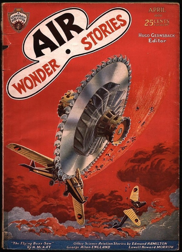 The Flying Buzz-Saw [Vintage Sci-Fi Pulp Cover Art]