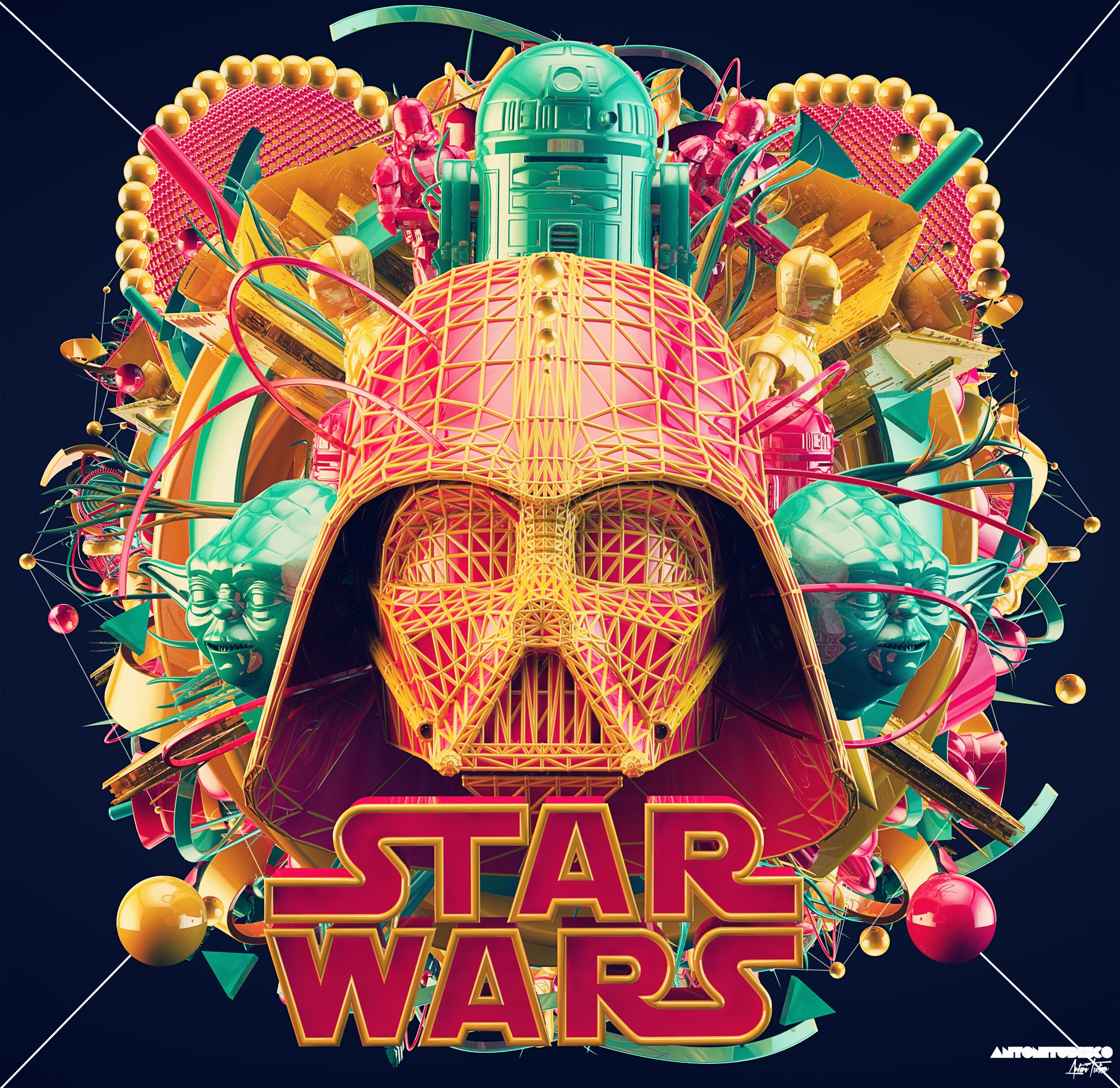 Colorful 3D Star Wars Art by Antoni Tudisco