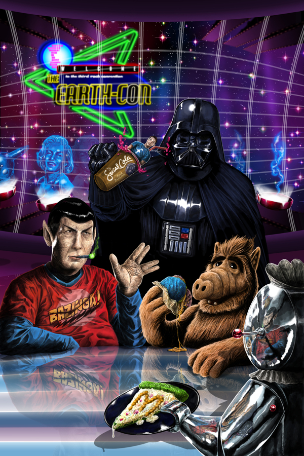 Darth Vader, Spock, and ALF Hanging Out Together